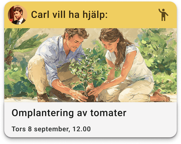 Carl vill ha hjälp med omplantering av tomater